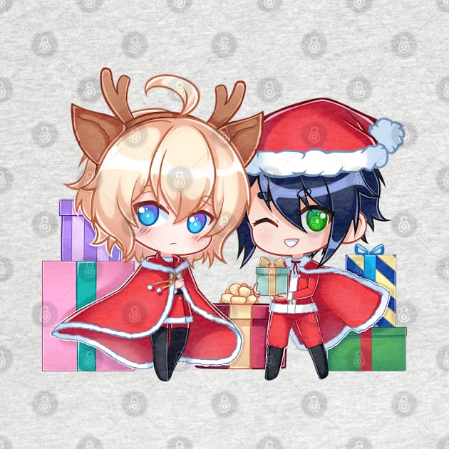 Christmas MikaYuu by HellaKumii